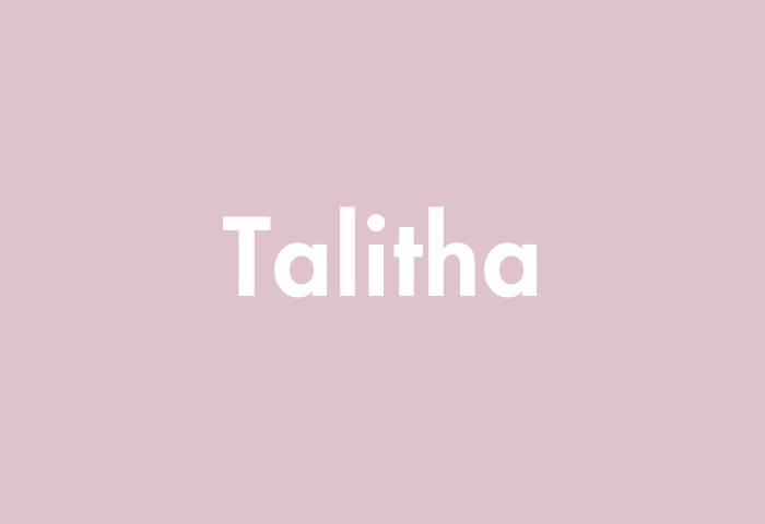 Talitha meaning