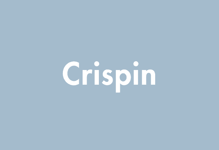 Crispin meaning