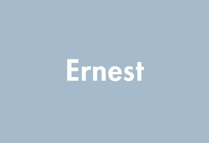 Ernest meaning