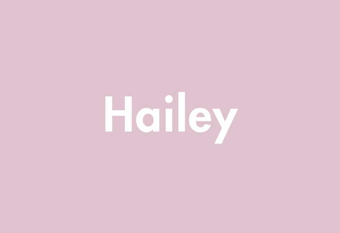Hailey meaning
