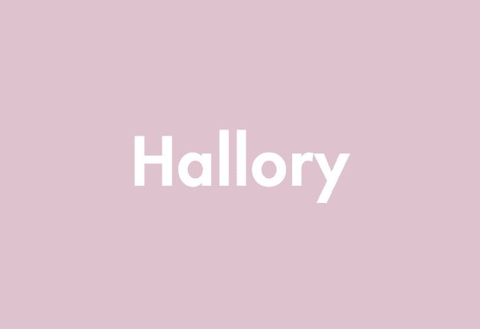 Hallory meaning