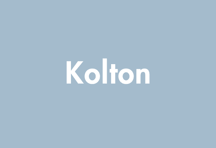 Kolton meaning