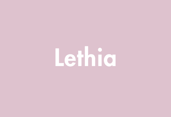 Lethia meaning
