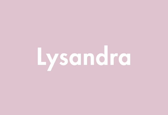 Lysandra meaning