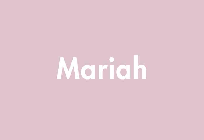 Mariah meaning