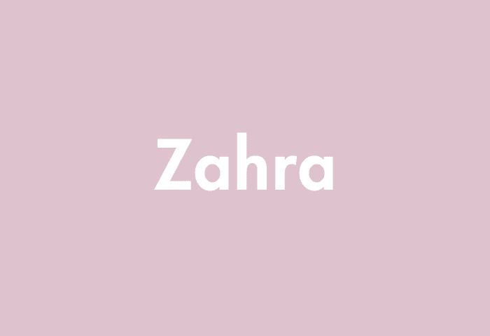 Zahra meaning