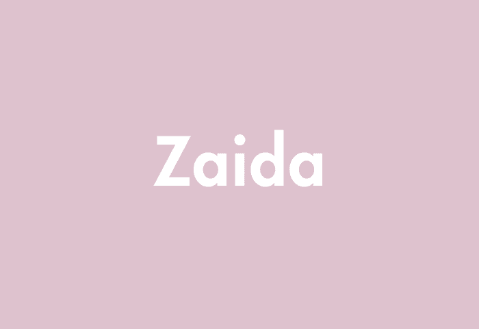Zaida meaning