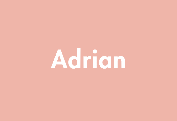 Adrian meaning