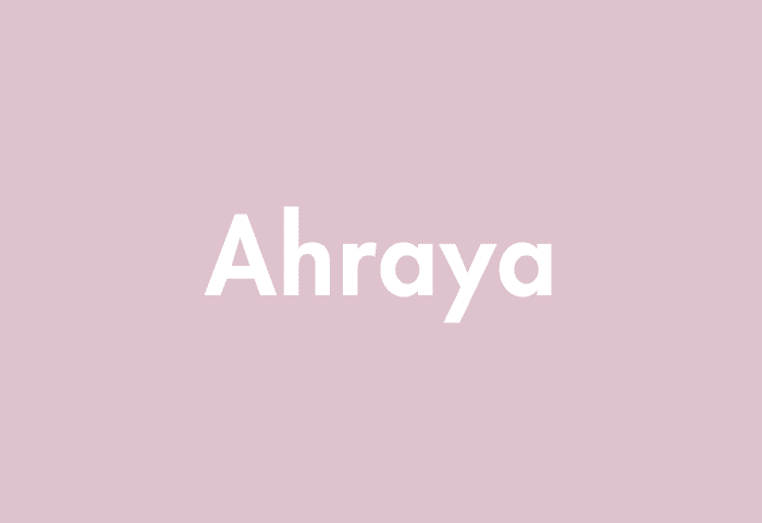 Ahraya meaning