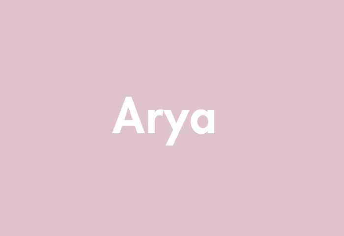 Arya  meaning