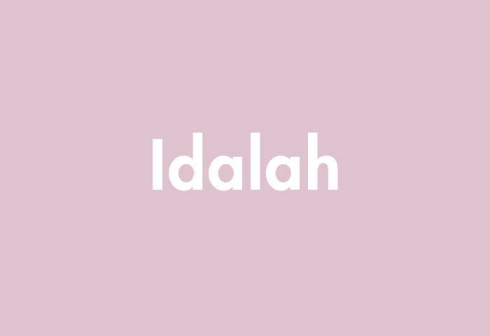 Idalah meaning