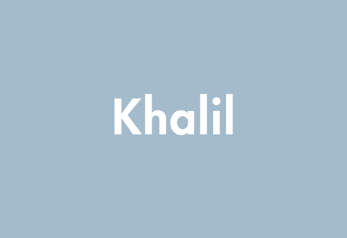 Khalil meaning