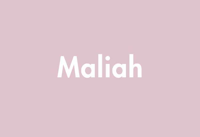 Maliah meaning