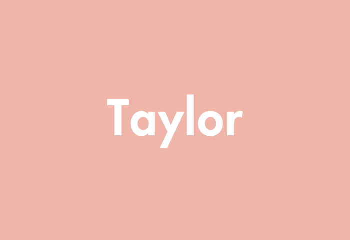 Taylor meaning