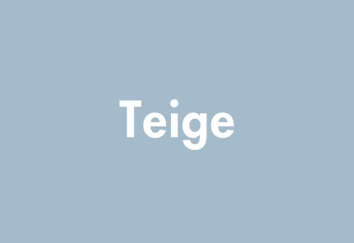 Teige meaning