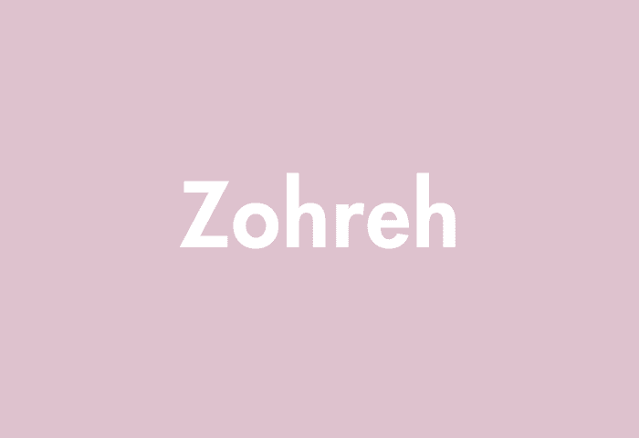 Zohreh meaning
