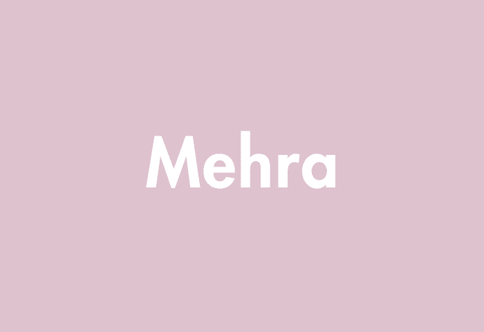 Mehra meaning
