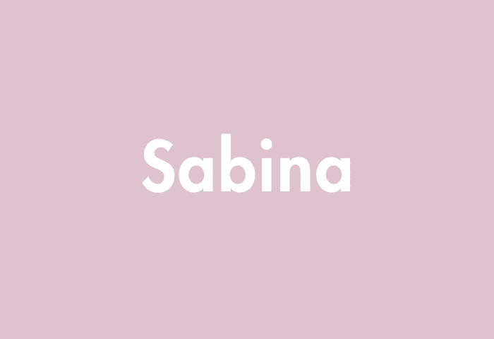 Sabina meaning