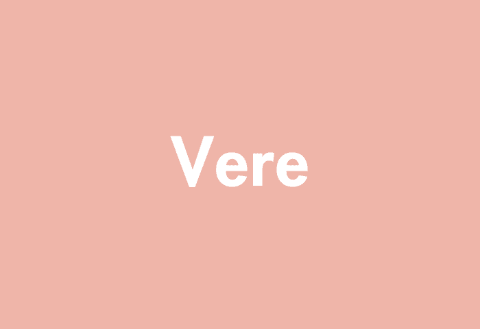 Vere meaning
