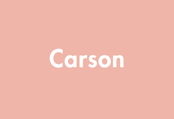 Carson meaning