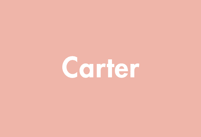 Carter meaning
