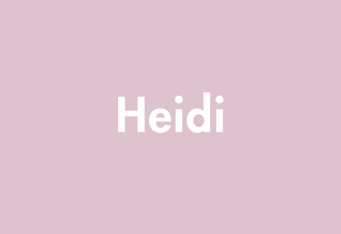 Heidi meaning