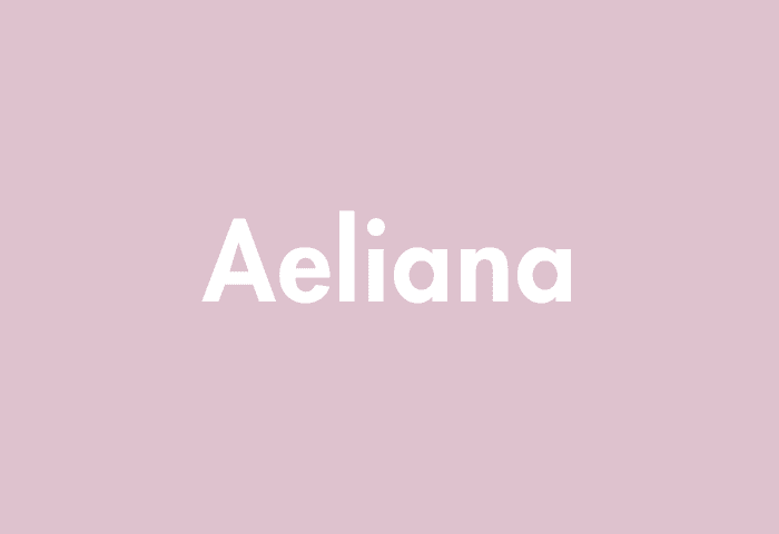 Aeliana meaning
