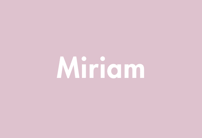 Miriam meaning