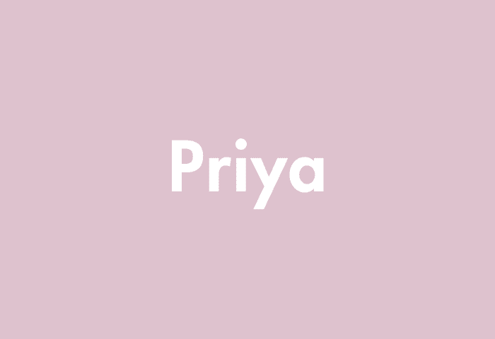 Priya meaning