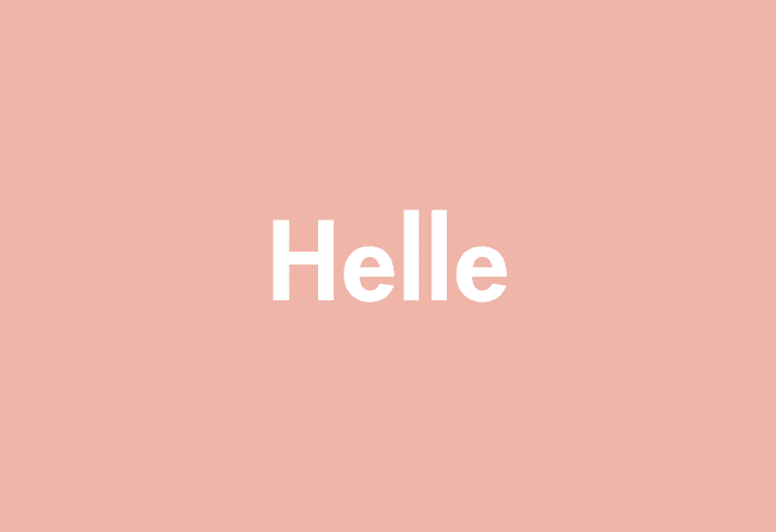 Helle meaning