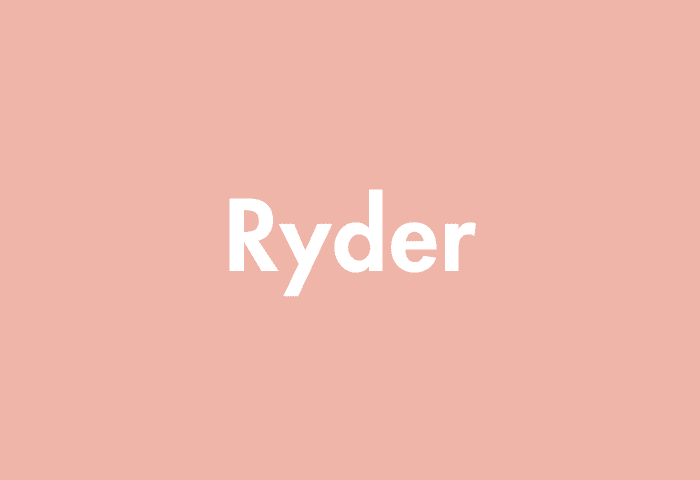 Ryder meaning
