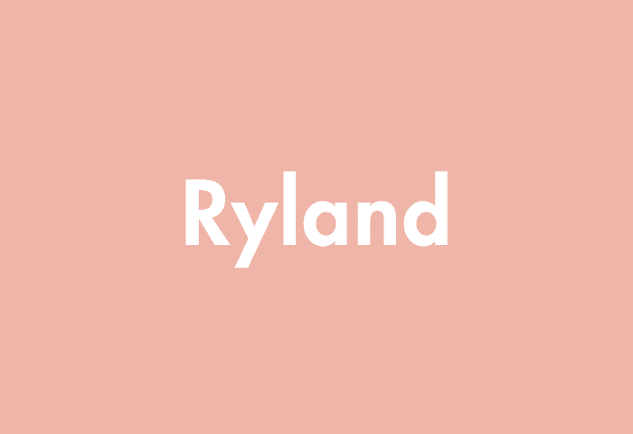 Ryland meaning